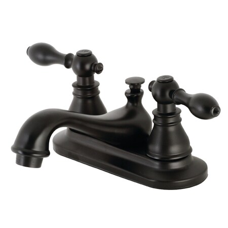Kingston Brass KB600ACL 4-Inch Centerset Bathroom Faucet, Matte Black KB600ACL